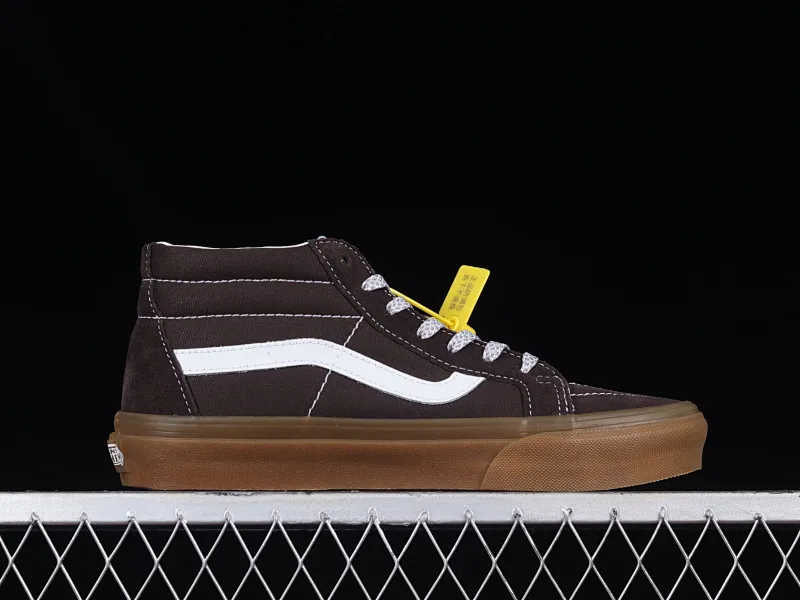 All categories Vans Vans series Vans Mid Vans China Vans SK8-Mid brown rubber retro mid-top professional skateboard shoes VN0A391FCHC